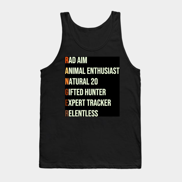 Ranger Hunter Class RPG Meme Tank Top by TellingTales